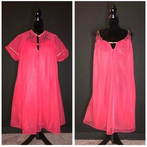 Vintage Yolande 1950’s Peignoir & Nightie Set - Deadstock